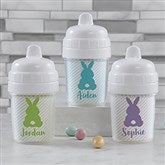 Pastel Bunny Personalized 8oz Toddler Sippy Cup with Straw