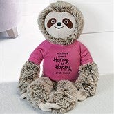 Plush Sloth- Raspberry Shirt
