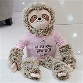 Plush Sloth- Pink Shirt