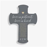 Love Is Patient Personalized Wedding Cross - 31318