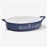 Made With Love Personalized Ceramic Oval Baking Dish - 31336