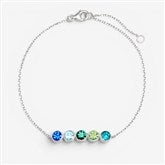 Custom Bezel Set Birthstone Bracelet - 31866D