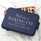 Cake Pan with Navy Lid