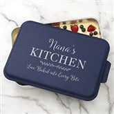 Cake Pan with Navy Lid