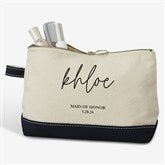 Drawn Together By Love Personalized Bridesmaid Makeup Bags - 32373