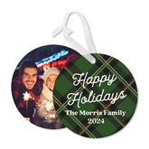 Plaid & Prints Personalized Photo Ornament Cards - 32484