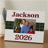 Plaid  Print Christmas Year Personalized Picture Frames - 32521