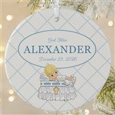 Precious Moments Personalized Boys Christening Ornament - 32598