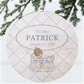 Precious Moments Personalized Boys Christening Ornament - 32598
