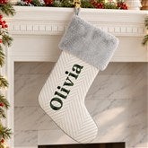 Plaid  Prints Personalized Christmas Stockings - 32617