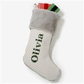 Plaid  Prints Personalized Christmas Stockings - 32617