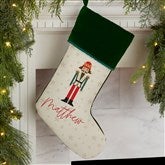 Sugarplum & Nutcracker Personalized Grey Christmas Stocking