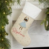 Sugarplum & Nutcracker Personalized Grey Christmas Stocking