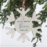 Snowflake Wood - Blue Design