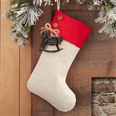 Red Stocking w/Black Tag