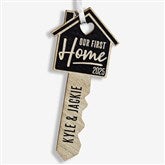 Our New Home Personalized Wood Key Ornament - 32688