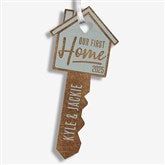 Our New Home Personalized Wood Key Ornament - 32688