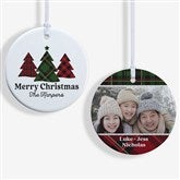 Plaid  Prints Family Personalized Ornaments - 32704