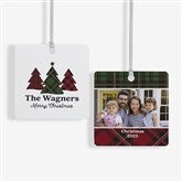 Plaid  Prints Family Personalized Ornaments - 32704