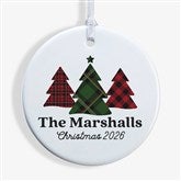 Plaid  Prints Family Personalized Ornaments - 32704