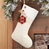 Ivory Stocking w/Maple Tag