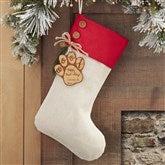 Red Stocking w/Natural Tag