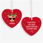 Build Your Own Reindeer Personalized Heart Ornaments - 32722
