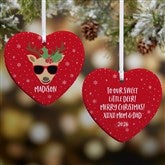 Build Your Own Reindeer Personalized Heart Ornaments - 32722