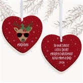 Build Your Own Reindeer Personalized Heart Ornaments - 32722