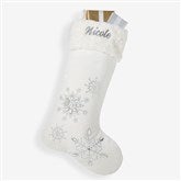 Ivory Snowflake Stocking