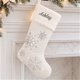 Seasons Sparkle Embroidered Christmas Stockings - 32755