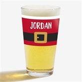 Santa Belt Personalized Christmas Beer Glasses - 32787