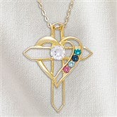 Gold Cross - 4 Stone