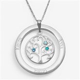 Family Tree Personalized Birthstone Necklaces - 32868D