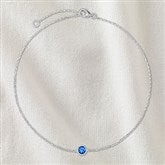 Silver Anklet - 1 Stone