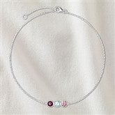 Silver Anklet - 3 Stones
