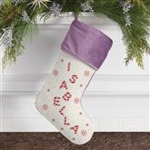 Candy Cane Lane Personalized Green Christmas Stocking