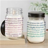 Words of Encouragement Personalized Farmhouse Candle Jar - 33536