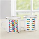 Vibrant Name Personalized Kids Enamel Mugs - 33540