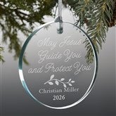 Personalized Glass Suncatcher - May Jesus Guide You - 3366
