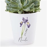 Birth Flower Personalized Mini Flower Pot - 33691