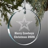 NFL Dallas Cowboys Personalized Glass Ornaments - 33713