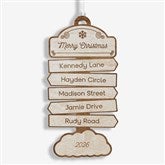 North Pole Personalized Wood Ornament - 34008