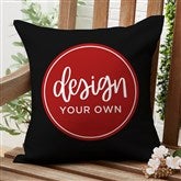 Black Outdoor Pillow