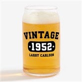Vintage Birthday Personalized Beer Glasses - 34315