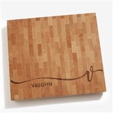 Script Initial Personalized Butcher Block Cutting Board - 35358