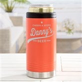 Coral Skinny Can Holder