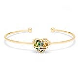 Gold Heart cuff bracelet