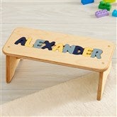 Medium Navy Name Stool