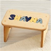 Small Navy Name Stool